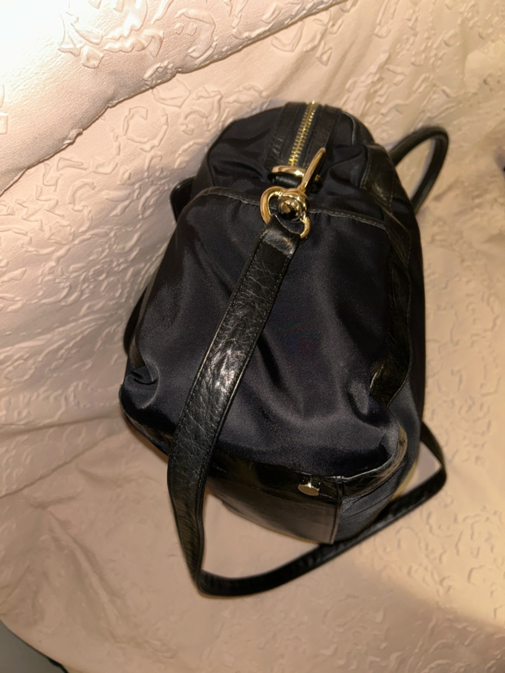 Rebecca Minkoff Black Nylon and Leather Diaper Bag with Gold Hardware - Picture 8 of 10
